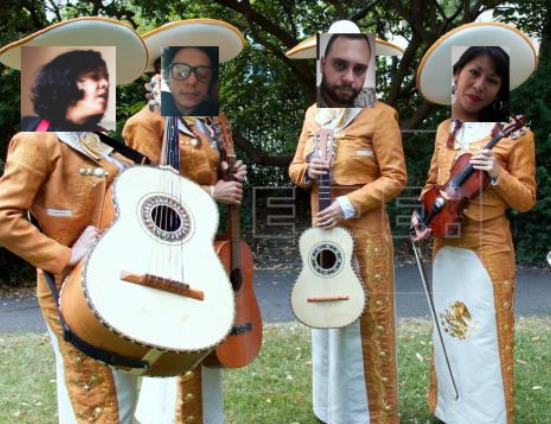 illustration photo of artists singing mariachi